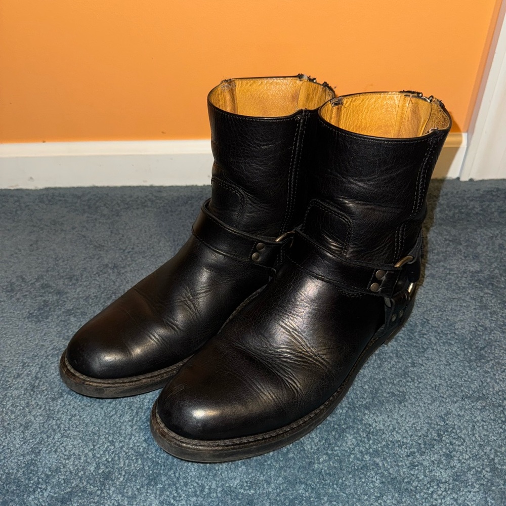 Frye Men Conway Harness Boot Black Size 10